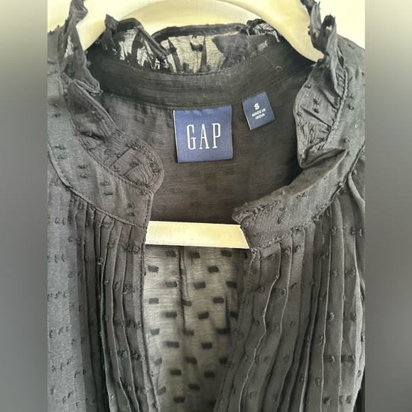 ❤️ GAP Women's Black Textured Blouse Small NWOT - Picture 5 of 6